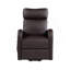 Fauteuil inclinable électrique brun en cuir synthétique