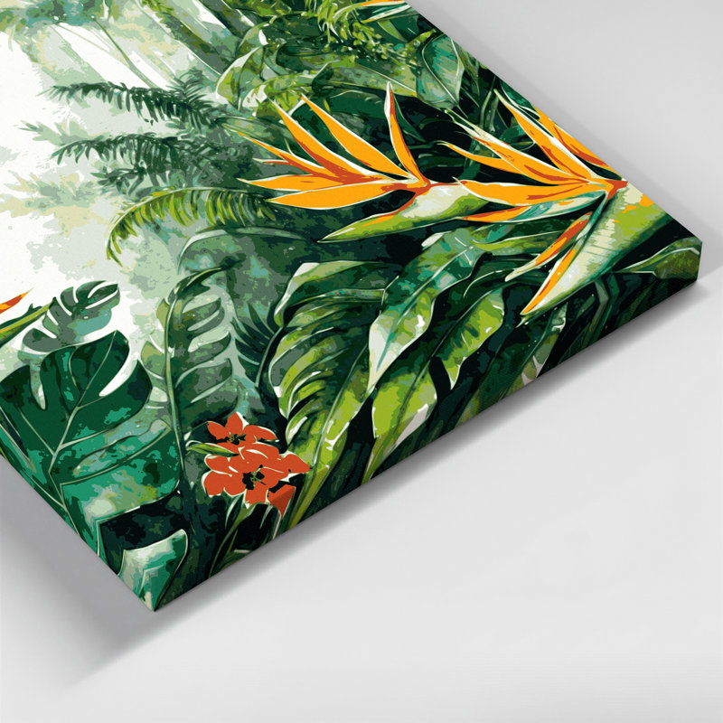 Art mural sur toile vert forêt hawaïenne, H 12 po x l 18 po