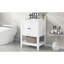 Meuble-lavabo moderne en blanc, lavabo en céramique, bois massif, vaste espace de rangement blanc de 24 po avec options généreuses