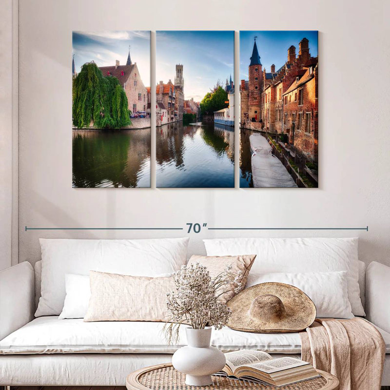 Lilie Bruges Water Canal, H 32 po x l 50 po