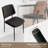 Ortaliz Mid-century Dining Chair Set Linen Fabric Bentwood Back Armless Side Chair (Set of 4)-1848124375-1869367151
