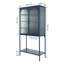 Grande armoire de rangement en verre trempé Kinnett avec 2 portes arquées et tablettes réglables-1029030866