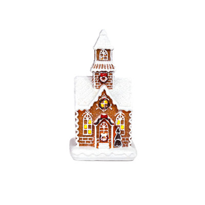 Sitting Brown Festive Gingerbread Home