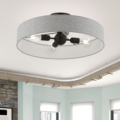Yendy Large 4-Light 22" Semi Flush Mount