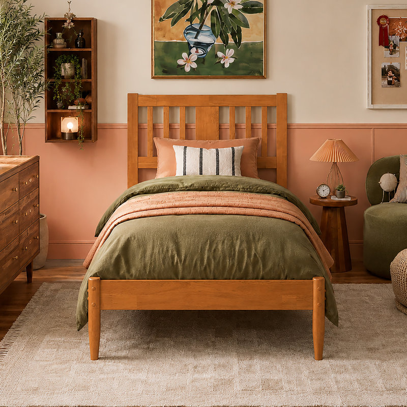 Lit plateforme Finley, Twin XL, Light Toffe