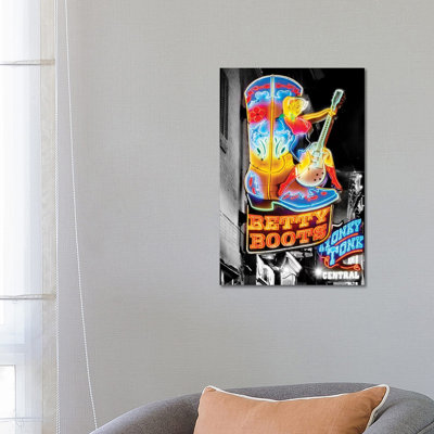 Nashville Broadway Neon Honky Tonk - impression sur toile tendue