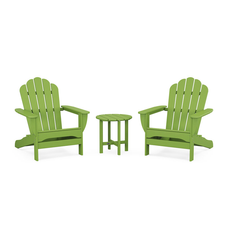 Ensemble 3 pièces Adirondack surdimensionné 3 pièces Monterey Bay, Lime