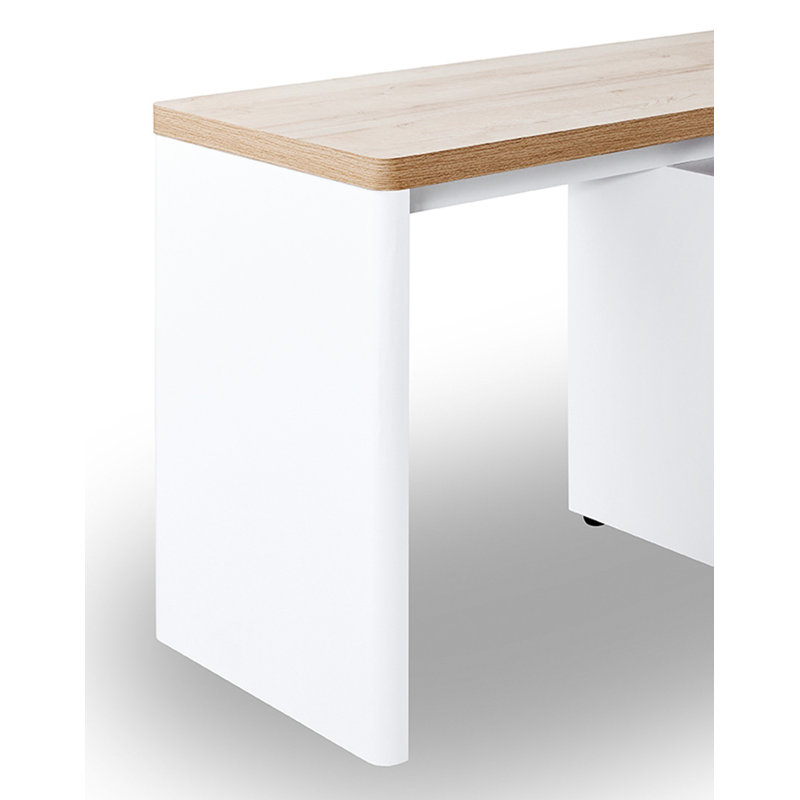 Bureau d'écriture rectangulaire avec armoire de rangement de 47,27 po 