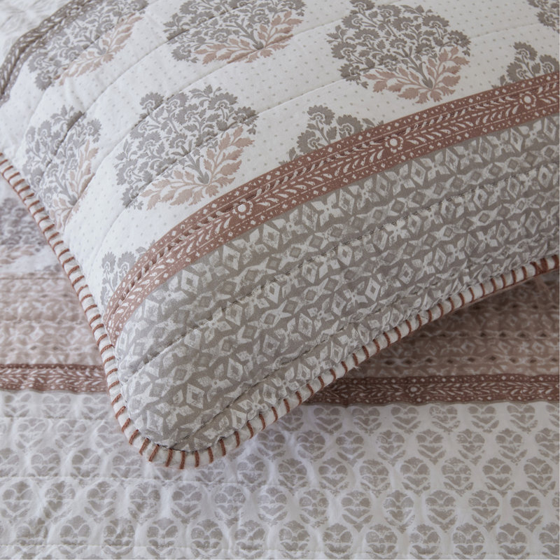 3-Piece King/Cal King Quilt Set,Clay