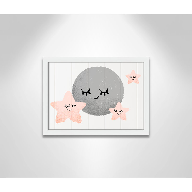 Décoration murale 2 enfants sleepy timey, H 11 po x l 15 po x P 1,19 po, Encadré de boîte blanc