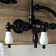 Kingston Brass Aqua Vintage Three-Handle 2-Hole Tub Wall Mount Clawfoot Tub Faucet with Hand Shower