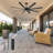 96 Inch Black Industrial DC Motor Ceiling Fan, Large Ceiling Fan With 8 Reversible Blades, 6-Speed Remote Control, Home Or Commercial Ceiling Fans For Porch/Garage/Shop-317992370