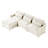 3-seater Chenille Fabric Sofa Equipped With 3 Lumbar Support Pillows And 1 Footrest-1898819711