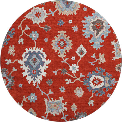 Premium Machine Washable Prisco Red Rug