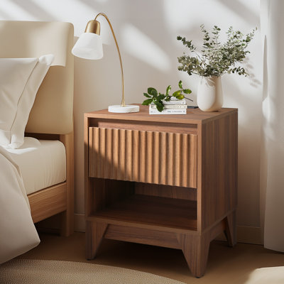 Dejesus 1 - Drawer Nightstand With Charging Station, Versatile Side Table With Storage