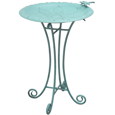 Metal Pedestal Birdbath
