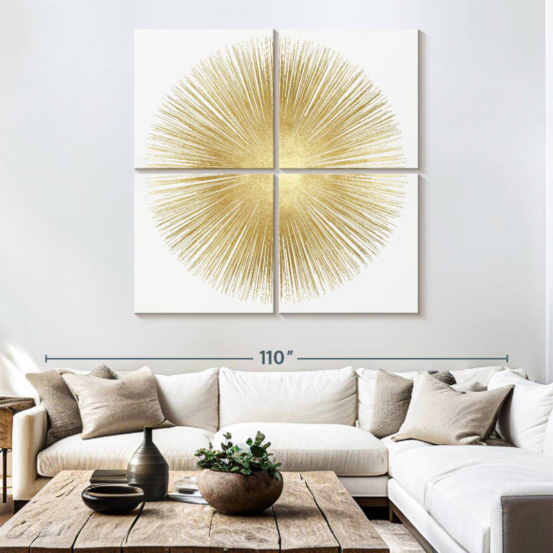 Sunburst Soft Gold I, H 74 po x l 74 po