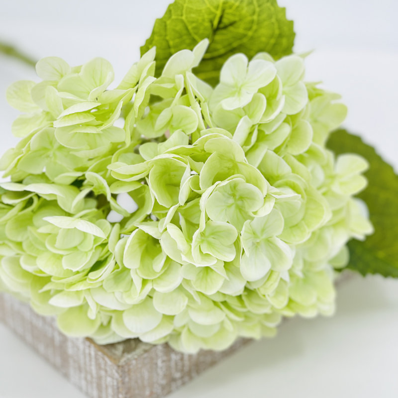 Real Touch Large Hydrangea 1 Stem, Light Green