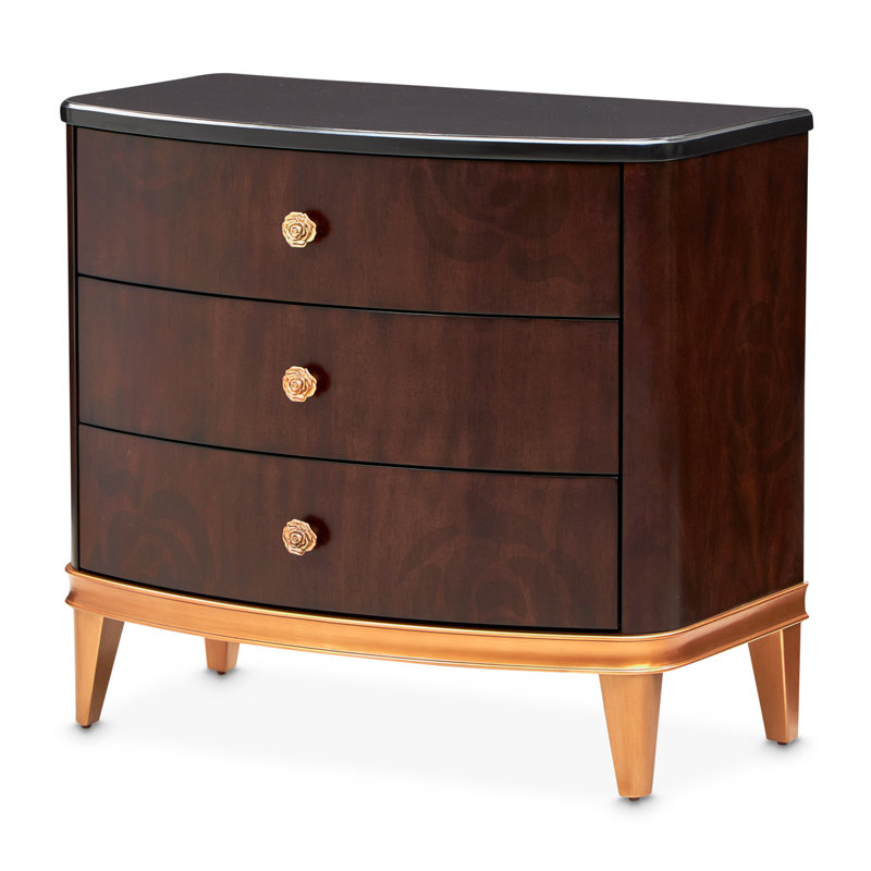 Camellia Field 3-Drawer Nightstand