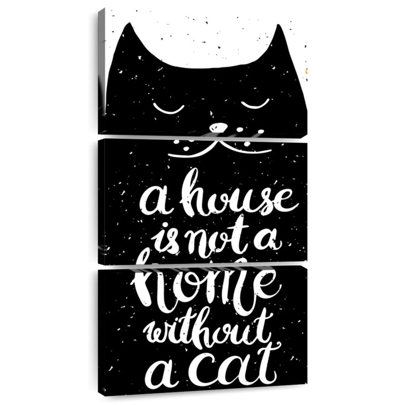 Typographie des amoureux des chats, H 44 po x l 21 po