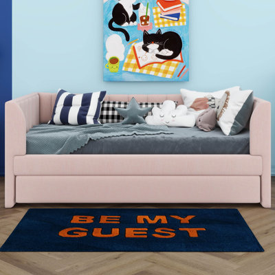 Twin Size Upholstered Velvet Daybed With Trundle -  Mercer41, 062BA6FB3726463495420407687E5707