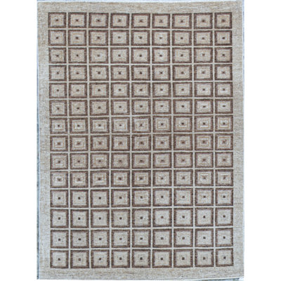 Hand-Knotted High-Quality Ivory Area Rug