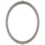 OVALCREST - Miroir mural ovale biseauté pour la décoration intérieure - Style Athena - Abat-jour argenté - Dimensions extérieures 18 x 22-73097424-73097412