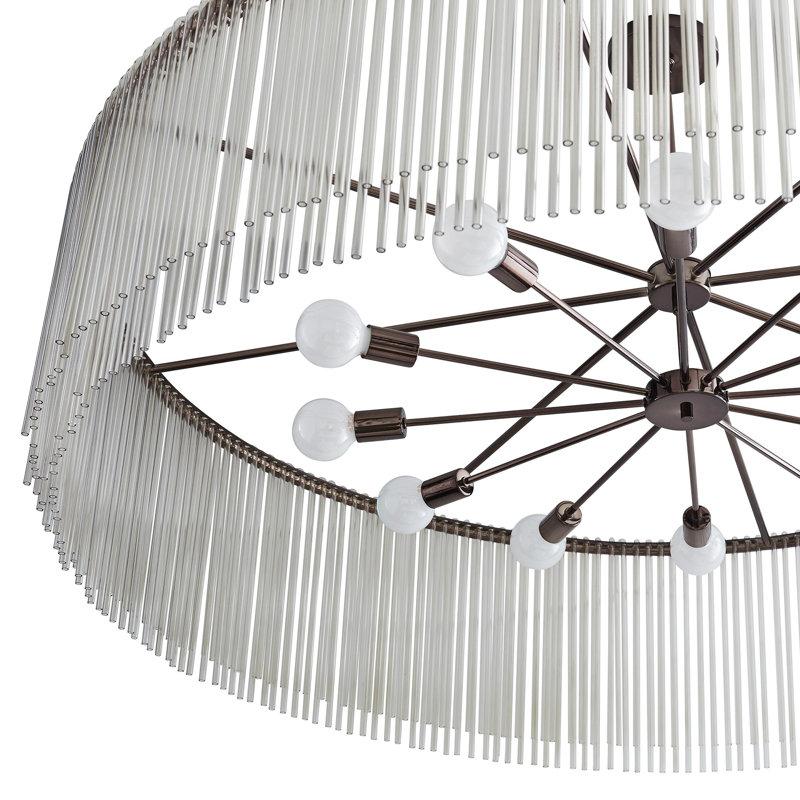 Royalton Chandelier, Soft Silver, 20" H x 60" W x 60" D, 12