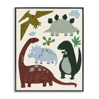Illustration colorée d'un ami dinosaure, «Kid's Science Illustration» par Jeanette Vertentes - impression d'art graphique