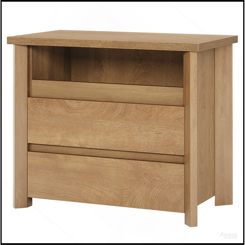 Sophisticated Nightstand with Drawer,Multipurpose Bedside Table