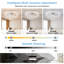 Ventilateur de plafond à DEL à double anneau de luxe 20 po avec lumière - Design encastré moderne, pales cachées, éclairage à intensité variable et télécommande, ventilateur silencieux à profil bas pour chambre à coucher, salon (blanc)