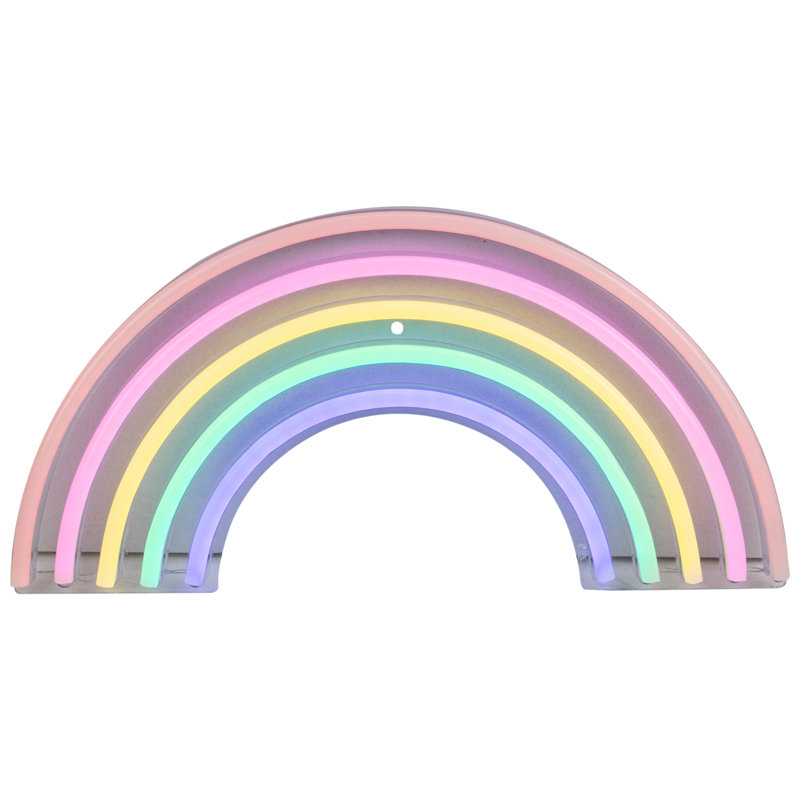 12" Neon Style LED Multi-Color Rainbow Light Wall Sign