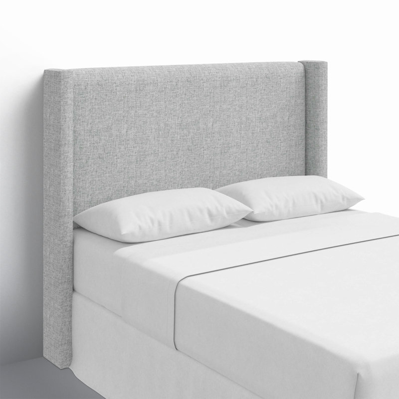Hanson Upholstered Headboard, Queen, Zuma Pumice Textured Linen
