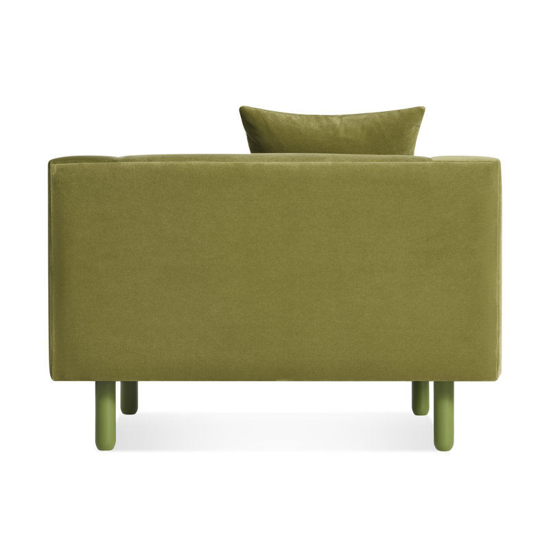 Mono Armchair, Bella Loden Performance Velvet, Grasshopper