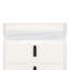 Table de chevet blanche moderne, plateau de table en marbre, 2 tiroirs, table de chevet avec rangement pour chambre à coucher avec couleur, pour et salon-420106993