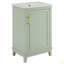 Petit meuble-lavabo moderne de 20 pouces avec lavabo en céramique et 1 porte à fermeture douce