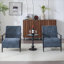 Ensemble de 2 fauteuils modernes en polyester gris froid pour salon-416797962-416797963