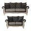 Causeuse moderne en tissu 2 tons San Marino