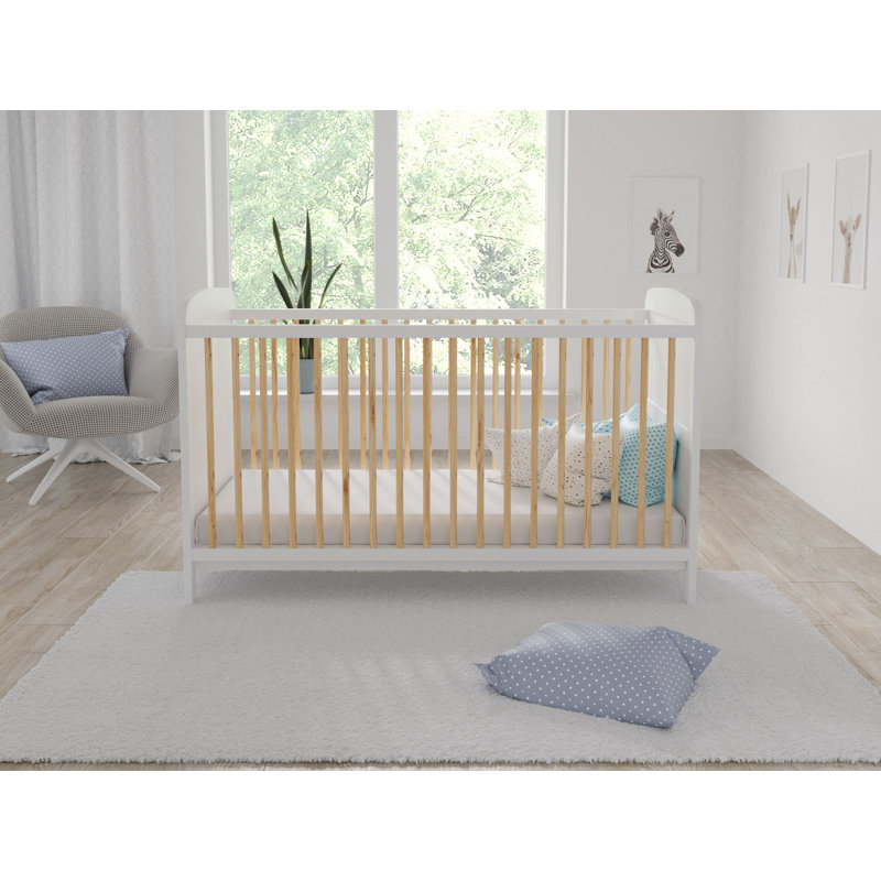 Crow 3 Cot Bed, White/Pine