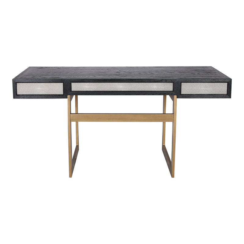 Desk, Gray/Gold