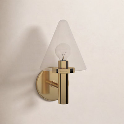 Single Transparent Bath Sconce