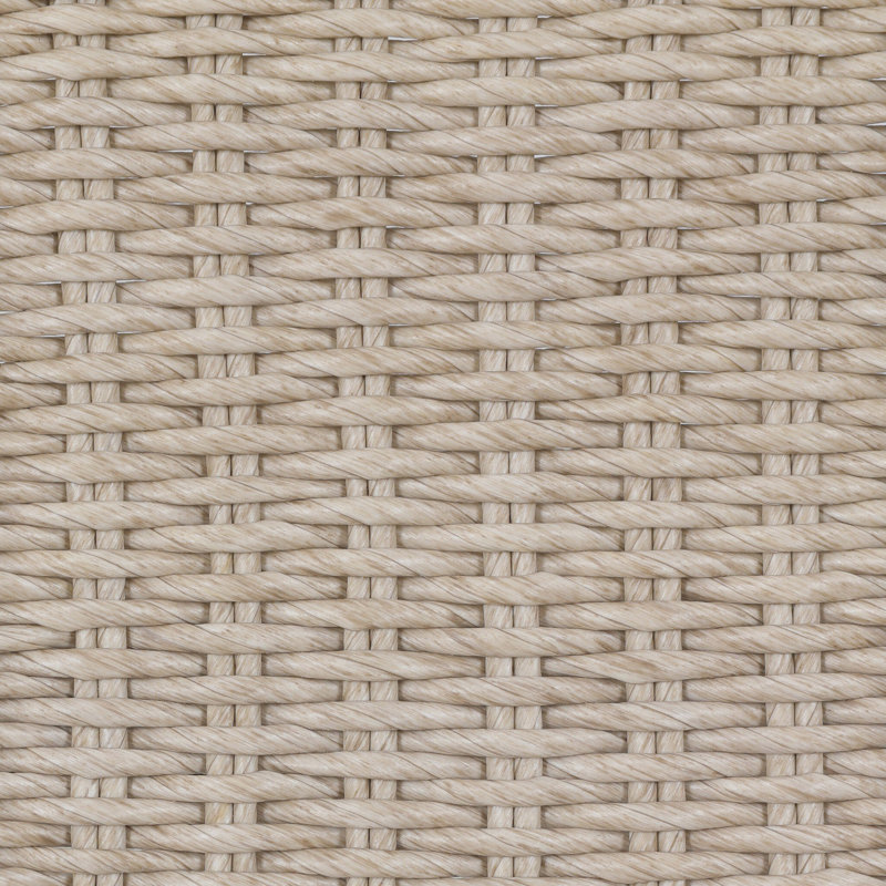 Dume Outdoor Dining Armchair, White/Brown