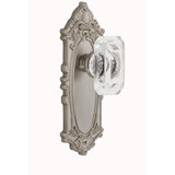 Grandeur Grande Victorian Plate Privacy with Baguette Crystal Door Knob