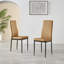 Modern Design Metal Round Glass Contemporary Dining Table & 4 Luxury Faux Leather Dining Chairs-70367372