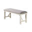 Banc de salle à manger élégant et fonctionnel avec siège à coussin en tissu gris et dossier à cadre unique