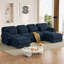 Canapé d'angle modulaire en forme de U Cloud Couch 4 places de 132,3 pouces avec 2 poufs-2146714699