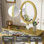 Coiffeuse 47 po avec miroir, lumières, rangement et luminosité réglable