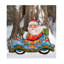 Figurine surdimensionnée père noël en voiture
