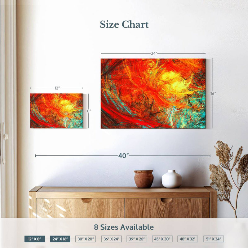 Avery Abstract Flame, 16" H x 24" W