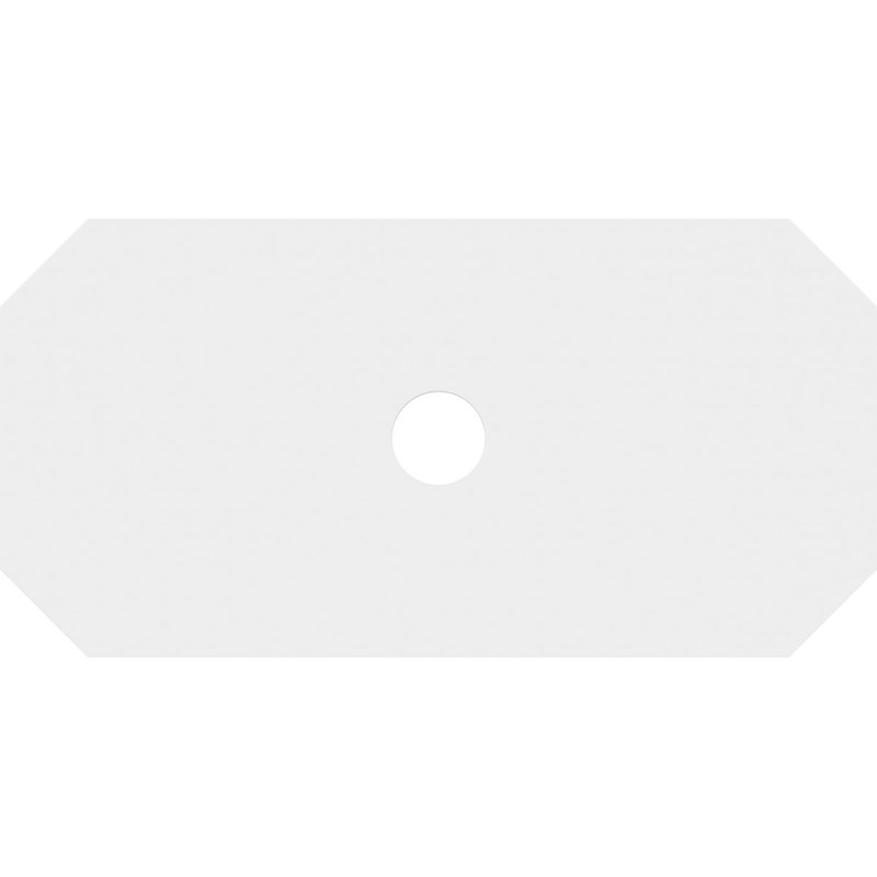 Diamètre intérieur de médaillon contemporain en PVC de qualité architecturale 3 po Emerald, H 14 po x l 28 po x P 1 po